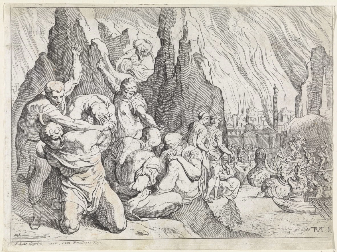  143-I Greci si imbarcano dopo la caduta di Troia - Rijks Museum, Amsterdam 